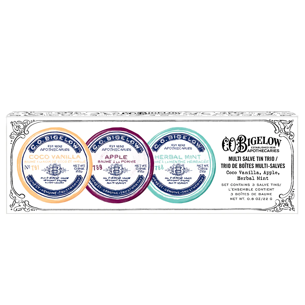 Assorted Salve Tin Trio (Coco Vanilla, Apple, Herbal Mint)