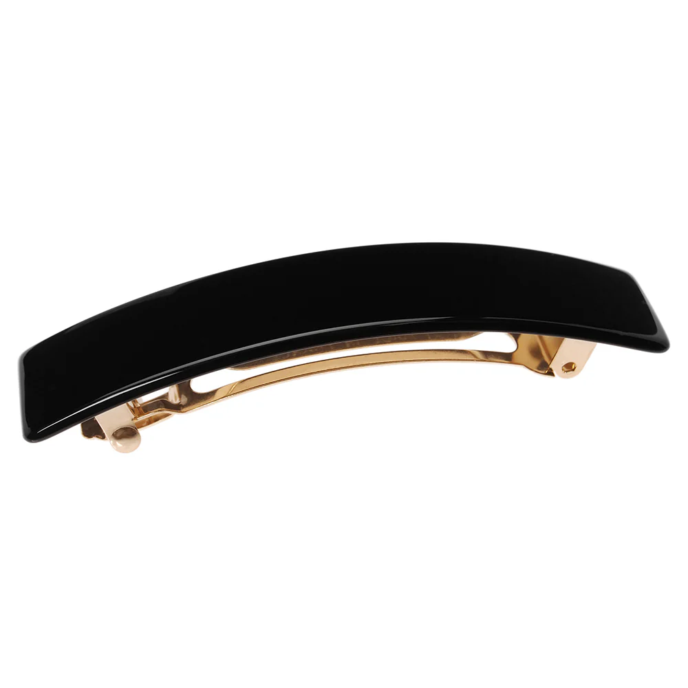 Classic Rectangle Barrette - Black