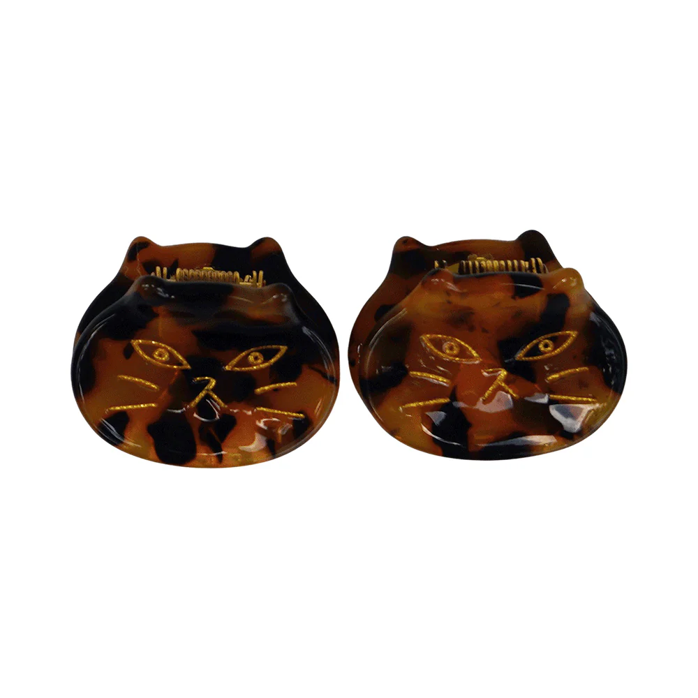 Small Etched Cat Jaw Pair - Image 2