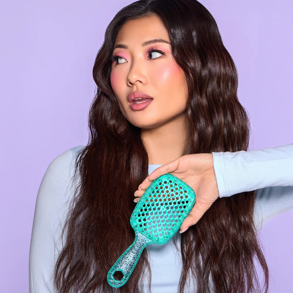 Unbrush Detangling - Turquoise Glitter - Image 3