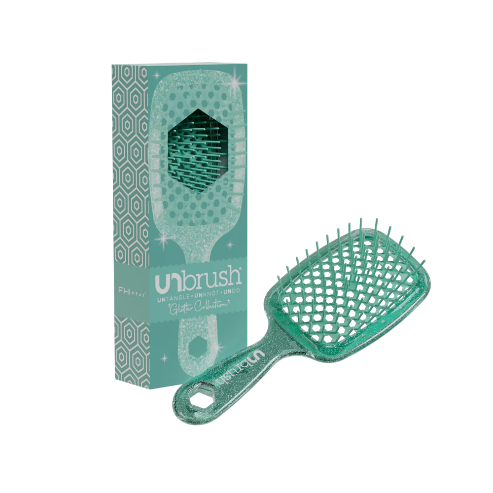 Unbrush Detangling - Turquoise Glitter - Image 4