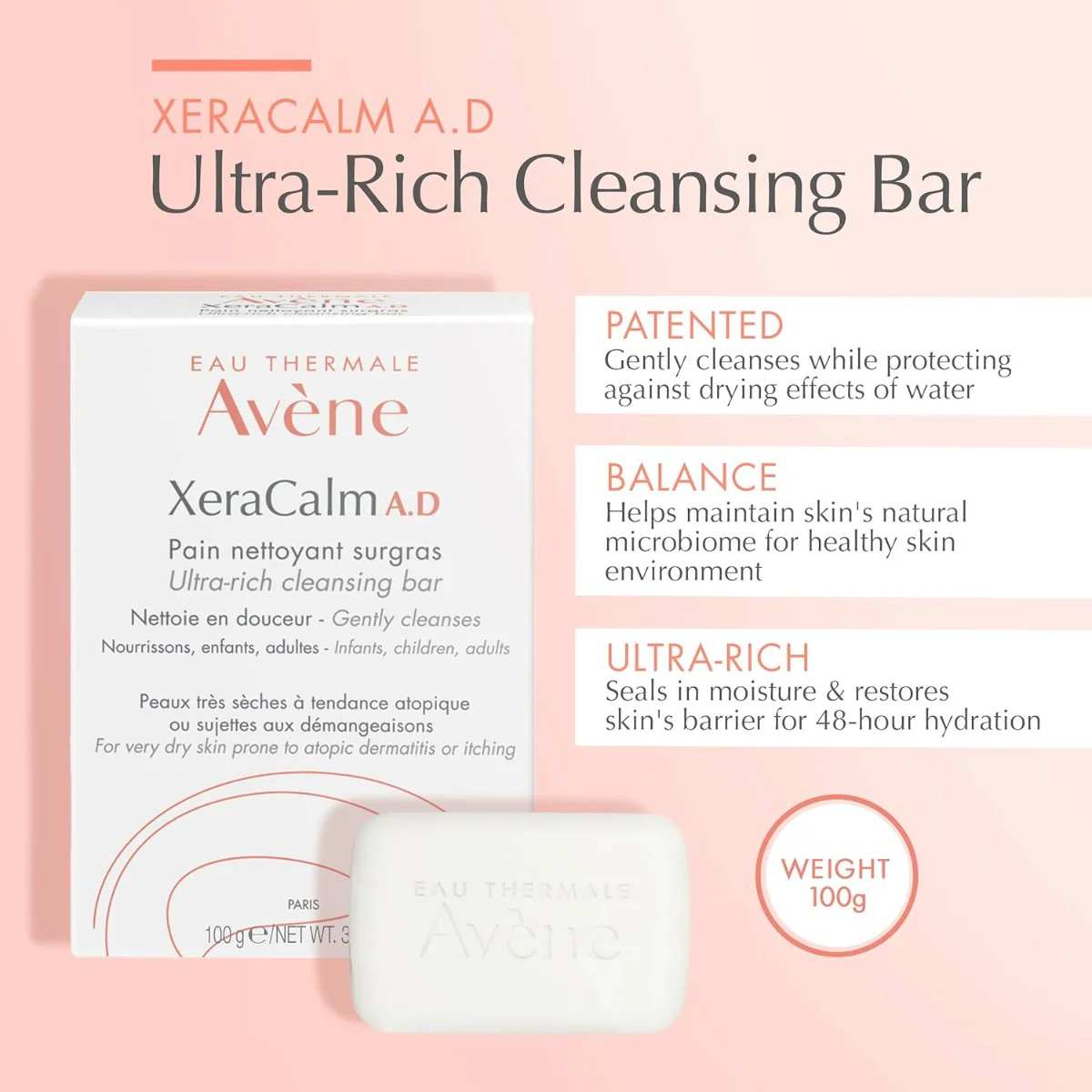 XeraCalm A.D Ultra-Rich Cleansing Bar - Image 3